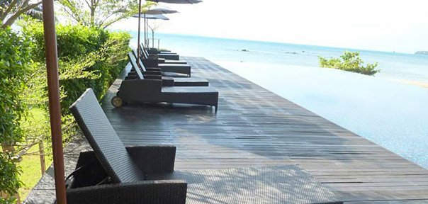 Poolside terrace